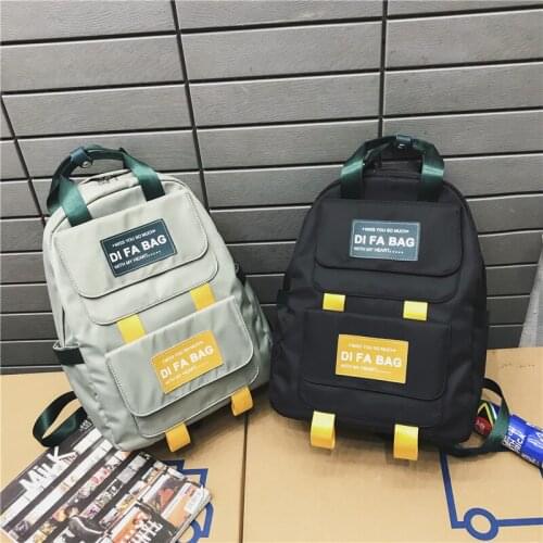 Harajuku Women Backpack Students Bookbag Waterproof Nylon Schoolbag Travel Bagpack Cute Shouder Bags Girls Mochila Feminin