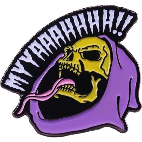 Skeletor devil brooch Masters of the universe He-man badge Halloween Goth accessory