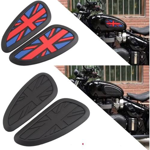 Universal Retro Motorcycle Cafe Racer Gas Fuel Tank Rubber Sticker Protector Side Tank Knee Grip Pad Grip Decal For Honda Yamaha