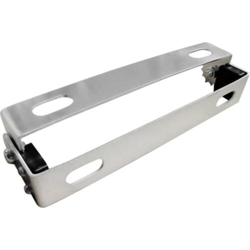 Uxcell Silver Tone Metal Adjustable Angle Motorcycle License Plate Holder Bracket Frame Stand