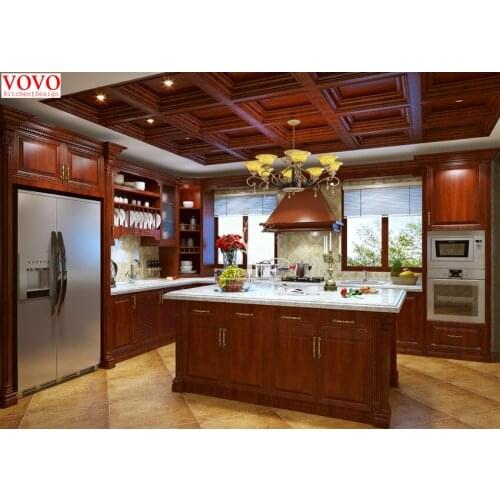 Cherry red kitchen cabinets