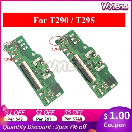Wyieno For Samsung Galaxy Tab A 8.0 2019 T290 T295 USB Dock Charger Port Charging Plug Microphone MIC Flex Cable Board