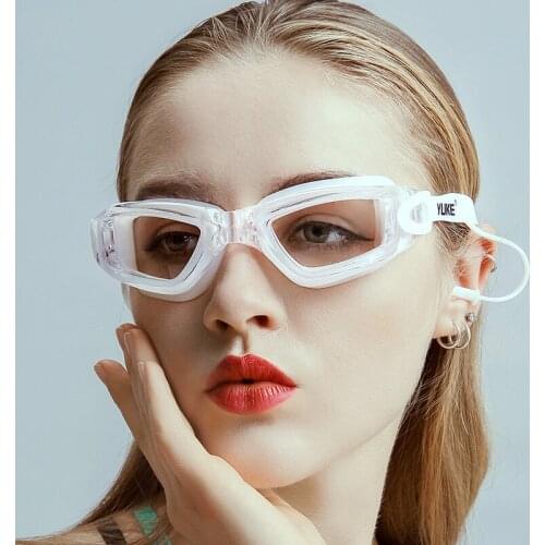 YUKE Swimming Mirror Flat Light HD Anti-fog Large-frame Swimming Glasses Adult Men And Women Waterproof Swimming Equipment