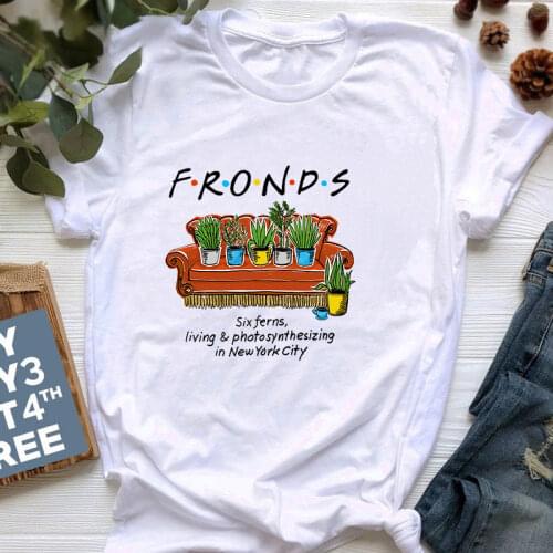 Friends T Shirt Women New Hip Hop Harajuku cartoon grunge streetwear tshirt Femme Grunge Aesthetic tshirt Printing tops shirts_T