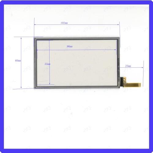 ZhiYuSun 5PCS/LOT 102*60mm 4.3inch 4-wire resistive touch panel 102*60 GPS Navigator screen glass this is compatible