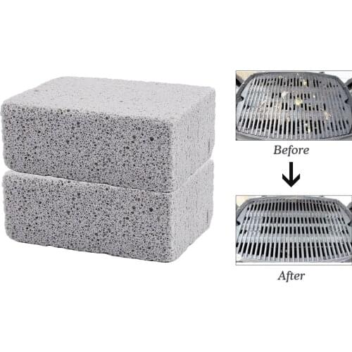 2pcs Premium Safety Grill Cleaning Brick 10cm Griddle Clean Block Kitchen Cooker Rust Surface Cleaner Sink Clean Tool