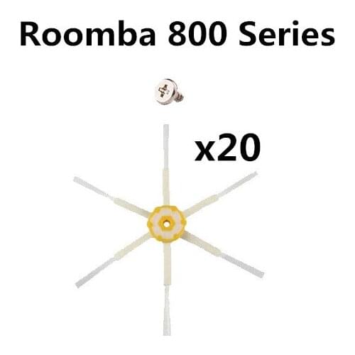 20pcs Washable Accessories 6paws Side brush For irobot Roomba 800 820 830 840 850 860 870 890 Robotic Vacuum Cleaner Spare Part