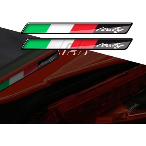 3D Resin Motorcycle Decal Italy Flag Sticker Case for Ducati Aprilia Piaggio Vespa Sprint GTS GTV LX