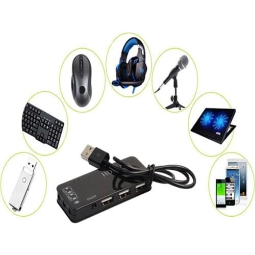 7.1 Channel 3 USB Ports External Sound Card Hub Audio Mic Adapter for PC Laptop