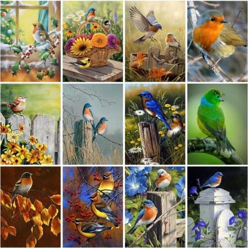 DIY 5D Diamond Painting Bird Art Kits Diamond Embroidery Animal Full Square Drill Mosaic Kits Rhinestones Wall Art Home Decor