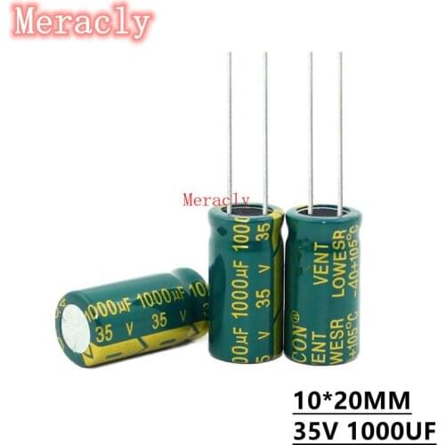 5-100 PCS 35V1000UF 13*21mm 1000UF 35V 13*21 Aluminum electrolytic capacitor 20