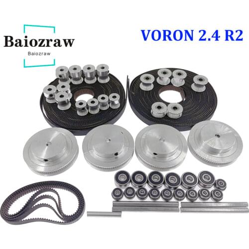 VORON 2.4 Motion Parts Set Corexy motion parts Gates GT2 LL-2GT RF Open Belt 2GT 16T 20T pulley 188mm belt Shaft bearings