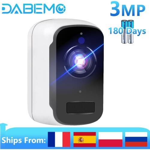 WIFI Camera 3MP Battery Powered Outdoor Wireless Security Camera PIR Alarm SD Card Record CCTV Video Surveillance Camhi Pro APP
