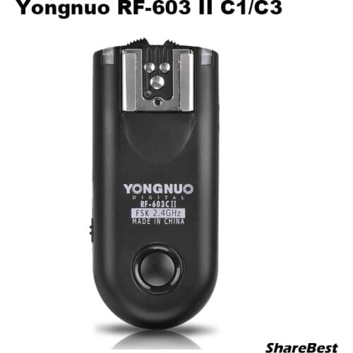 Yongnuo RF-603 II C1 C3 Wireless Flash Trigger Receiver for Canon DSLR 6D 7D 5D Mark II III 70D 60D 650D 700D 550D