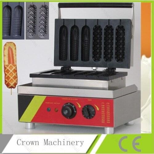 Six pieces two shape Muffin hot dog & corn waffle machine