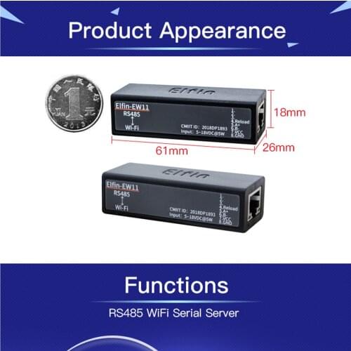 Elfin-EW11A Serial Server Wifi Serial Server RS485 Modbus Serial to Wifi