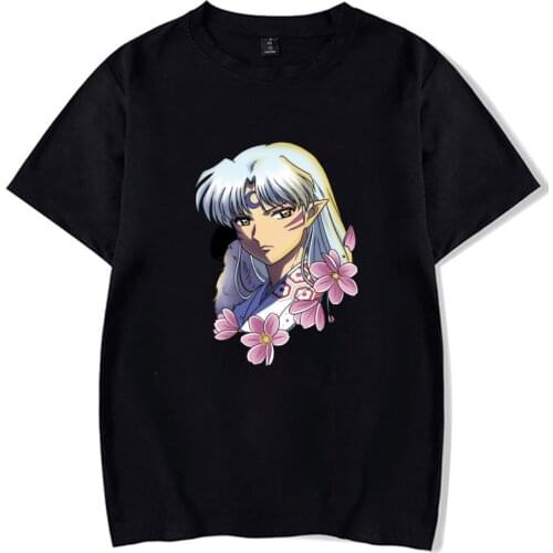 Uniex Anime Inuyasha T-shirt Fashion Short T-shirt Casual Unisex Cloth