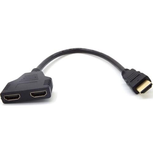 HDMI Cable 1 In 2 Out Splitter Cable 1080P Male to 2 Female Port 1X2 HDMI Switcher Converter For HDTV Tablet XBOX 100Pcs/Lot