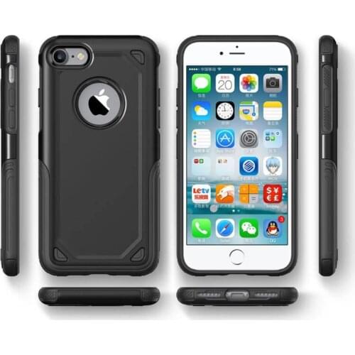 HereCase for Shockproof Armor Phone Case For iPhone X XS Max XR 7 8 6 6S Plus Hybrid PC+TPU Slim Protective Case Defend Cover