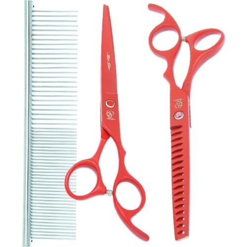Meisha 7 inch Dogs Hair Cutting Scissors for Groomer Fish Bone Thinning Shears Pet Grooming Scissors Set Cats Trimmers B0030A