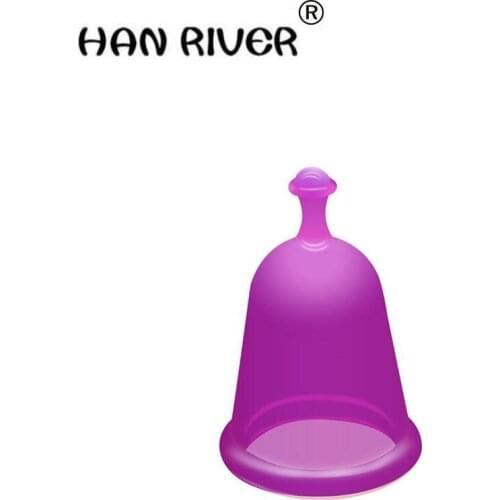 HANRIVER 2018 Menstrual cup medical grade silicone/lady period cup/alternative tampons sanitary pad Feminine hygiene vagin