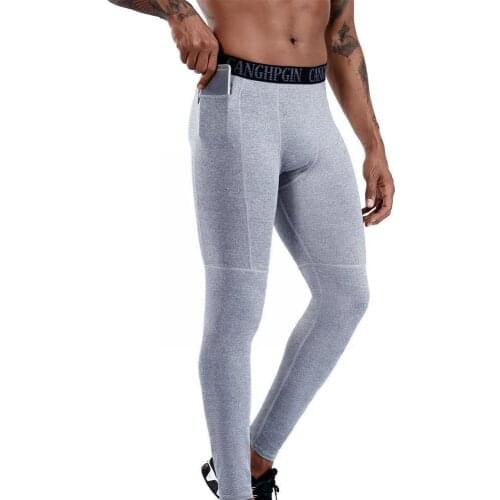 Mens Fitness Trousers With Pockets Running Training Sports Wicking Hot New Mens Quick-drying Trousers Stretch Tights Q3Z5