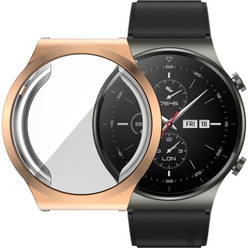Soft Case For HUAWEI Watch gt 2 pro TPU Plated All-Around Screen Protector Cover Bumper for huawei watch gt 2e Accessories
