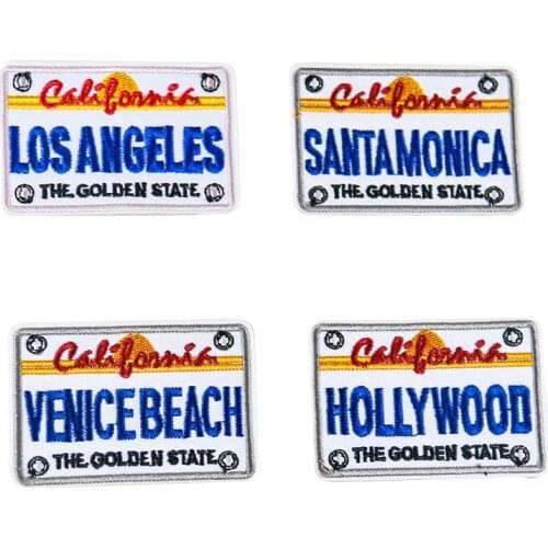 4 Styles Los Angeles Letters Patch Embroidery Applique Iron on Transfer for Clothing Handcraft DIY Decor Apparel Sewing Supplies