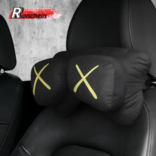 RONCHEIN New Neck Pillow for Car Neck Support Vehicular Seat Headrest BMW F30 F10 X5 X6 Tesla Model 3 Car Accessories Interior