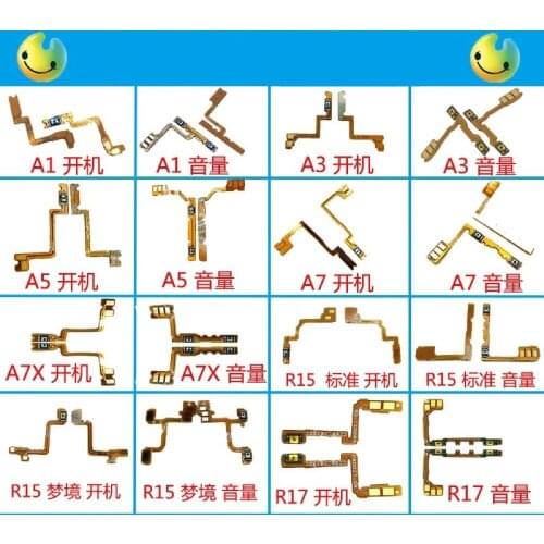 OPPO A1 A3 A5 A7 A7X R15 R17 Power Volume Home Menu Button Ring Silent Switch Inner Repair Part Flex Cable Original New