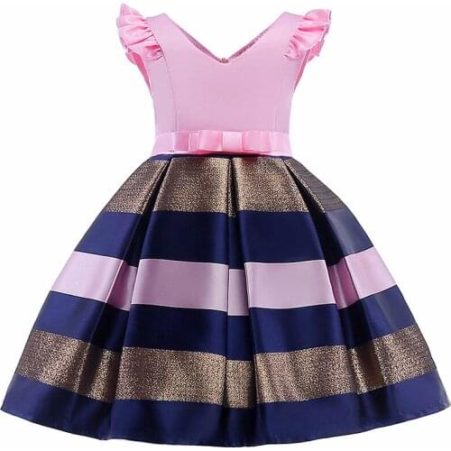 Baby Girl Princess Dress Kids stripe Sleeveless Dresses for Toddler Girl Children European American Fashion Clothing 2021