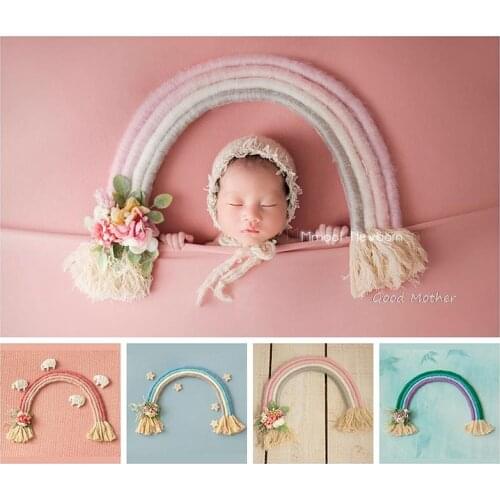 Newborn Photography Props for Baby Creative Props Handmade Cute Rainbow Prop Studio Shoots Accessories Photo Props