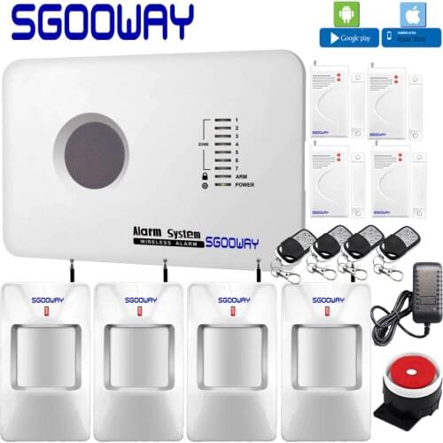Sgooway Factory Smarts Russian English Spanish polish Android iOS App control Home security alarm systems gsm alarm system