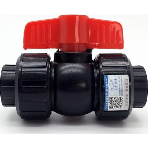 Gogo PE union joint water pipe fitting detachable PE ball valve