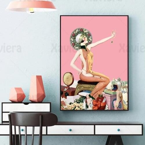 Modern Deco Painting Poster Rich Sexy Woman Canvas Painting Print Wall Art Picture for Woman Bedroom Home Decoration Frameless