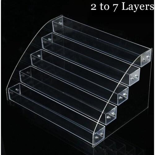 3 To 7 Tier Cosmetics Nail Polish Rack Display Holder Plastic Box Acrylic Stand Case Lipstick Organizer Storage Nail Art Display
