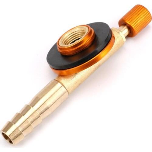 Outdoor burner valve extended to connect with gas hose, gas tank modification cassette furnace modification burner gas tank