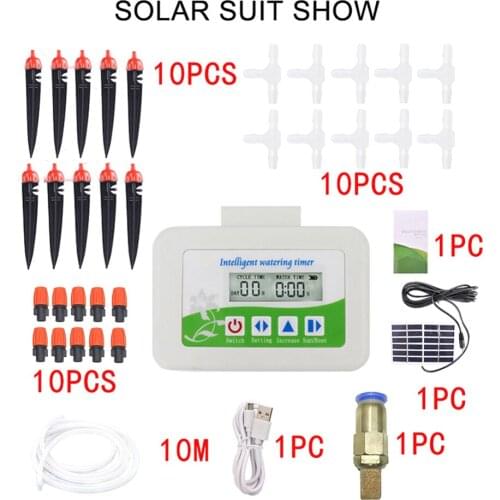 Solar Intelligent Automatic Watering Timer Waterproof Watering Device Regularly Irrigating Flowers Plant Controller