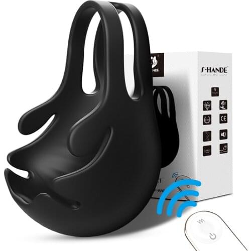 Vibrating Penis Massager Ring Sex Toys for Men Scrotum Bind Male Chastity Cage Delay Ejaculation Testicle Bondage Vibrators