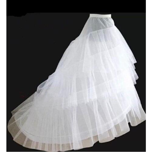 High Quality White 2 Hoops Petticoat Crinoline Slip Underskirt For Wedding Prom Bridal Gown Tiered Skirts