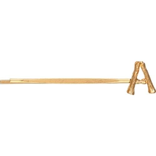 Simple Alloy Golden Letters ABCDEFG Barrettes Hair Clips & Pins Bobby Pins Headwear for Women