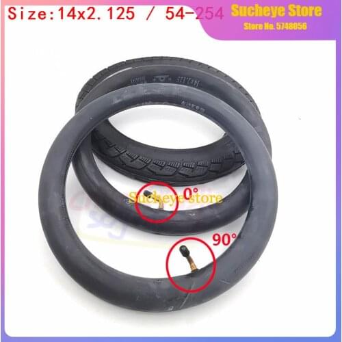 1PCS 14 Inch Electric Bicycle Tires Sets 14x2.125 / 54-254 Electric Bicycle Outer Tyre Inner Tube 14*2.125 Bike Tyre