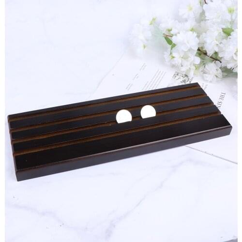 1Pc Commemorative Coin Wooden Display Rack Vintage Pinewood Coins Display Stand Collection Appraisal Supplies (Size S L)