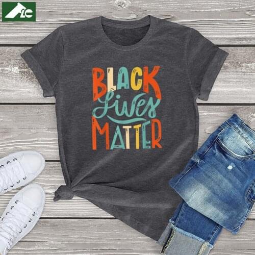 100 Cotton Funny BLM T Shirt Girl Black Lives Matter Retro 70s 134s Style Tees 2021 Fashion Womens Shirts Vintage Unisex Mens To