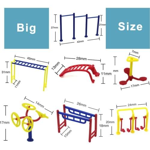 1/75 Fitness Equipment Model DIY Handmade Toy Sand Table Building Materials Diorama