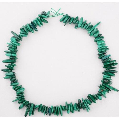 2 strands High Quality 12-16mm Natural Malachite Gems Oval Gravel Loose Beads Strand 15.5"