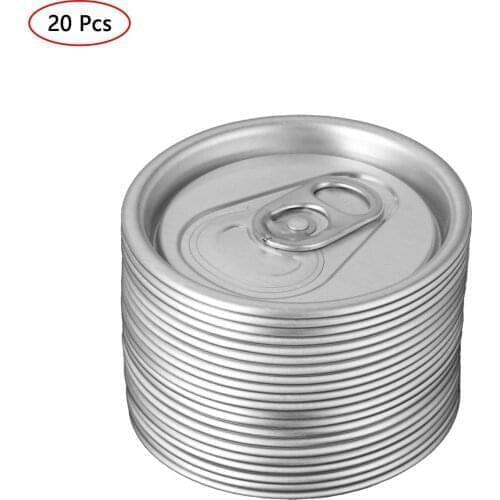 20Pc Aluminum Can Lid Soda Cola Canning Covers Pulling Ring Beverage Bottle Caps Leakproof Sealing Storage Drinks Beer Jars Lids