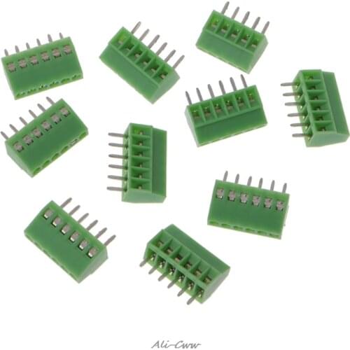 2018 10 Pcs 2Pin-10Pin Screw PCB Mounted Terminal Blocks Connector 2.54mm Pitch