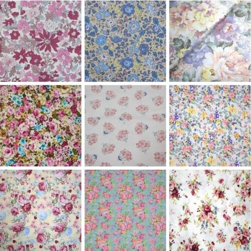 2021 New Width Multiple styles 160cm Vintage Rose Floral 100% cotton fabric home textile for patchwork handmade sewing fabrics