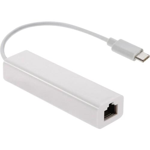 Xiwai USB-C Type C Male to 100M Gigabit Ethernet Network LAN Adapter for Laptop PC White